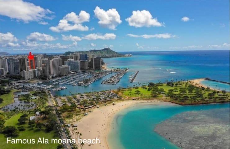 호놀룰루 Waikiki High-Rise Sea View Free Parking 아파트 호텔 외부 사진